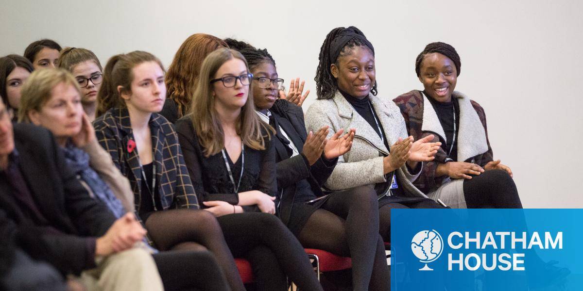 Students attending a Chatham House event