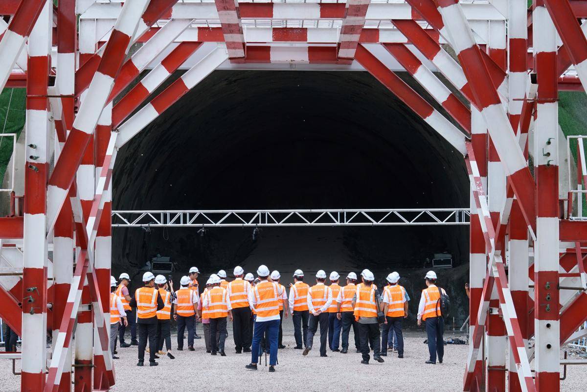 Officials visit the tunnel of the East Coast Rail Link project in Dungun, Malaysia
on 25 July 2019. Photo credit: Rushdi Samsudin/Contributor/Getty